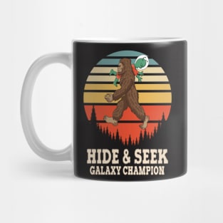 Hide and Seek World Champion Retro Vintage Bigfoot Silhouette Mug